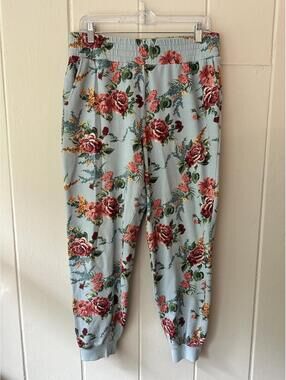 Alice + Olivia Floral Joggers Cotton Sweatpants Size Large
